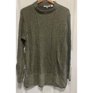 Eight Eight Eight Women's XL Mock Neck Long Sleeve Sweater Stretch Pullover Top